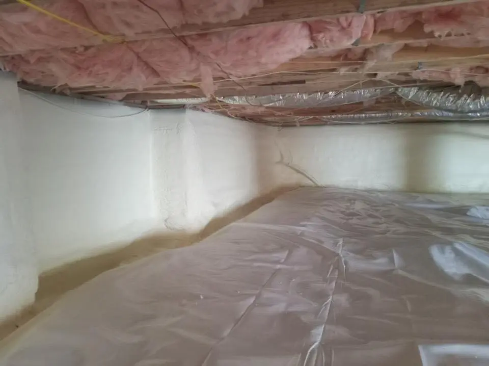 Crawl space encapsulation with closed-cell spray foam for Storm Damage Roof Repair in Thousand Oaks